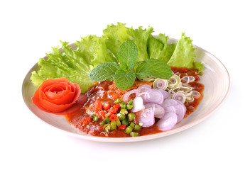 Spicy Sardines in tomato sauce canned fish ,Yum thai food style