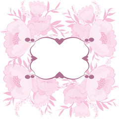 Frame for your text with floral background