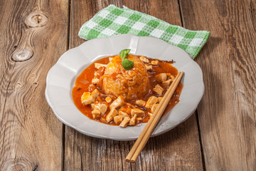 Sweet and sour chicken.