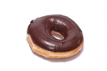 chocolate donut isolated on white background