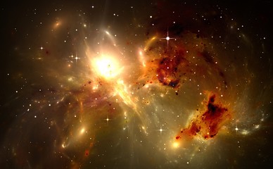 Space background with nebula and stars © Peter Jurik