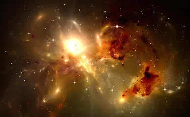 Weltraumhintergrund mit Nebel und Sternen © Peter Jurik