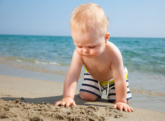 Toddler on a beach