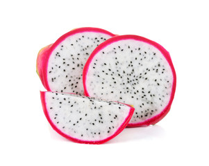 Dragon Fruit isolated against white background.