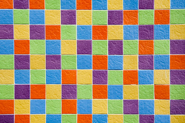 Multicolor mosaic texture