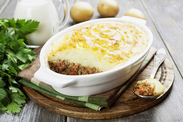 Potato casserole with meat