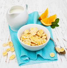 cornflakes with milk
