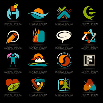 Abstract logo web Icon and globe vector symbol