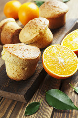 Homemade orange muffins