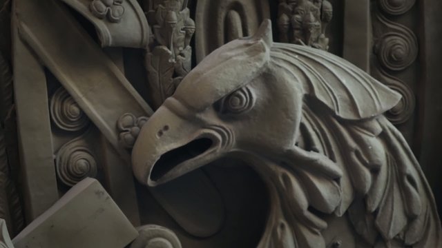 predatory eagle bas Relief