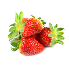 strawberries on white background