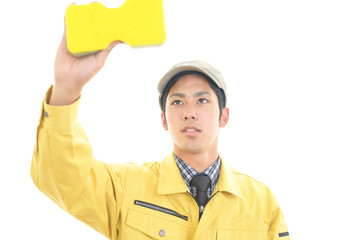 仕事に励む労働者