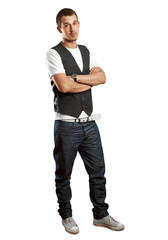 Naklejka premium Man In Vest