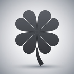 Four-leaf clover icon, vector