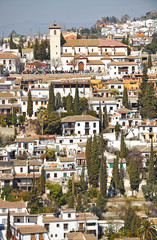 Fototapeta na wymiar Albaicín, Mirador de San Nicolás, Granada, España