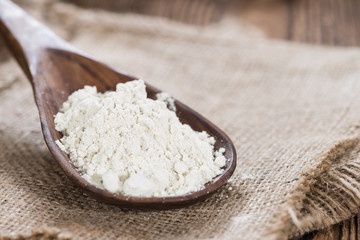 Portion of Spelt Flour (close-up shot)