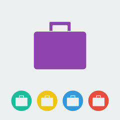 Vector bag flat circle icon