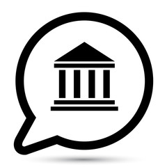 Vector bubble with building icon