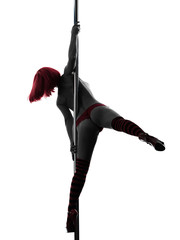 woman pole dancer silhouette