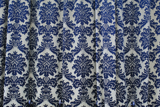 texture of vintage fabric curtain