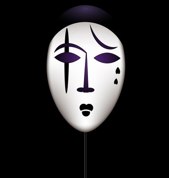 mask of a sad clown