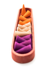 Colorful incense cones
