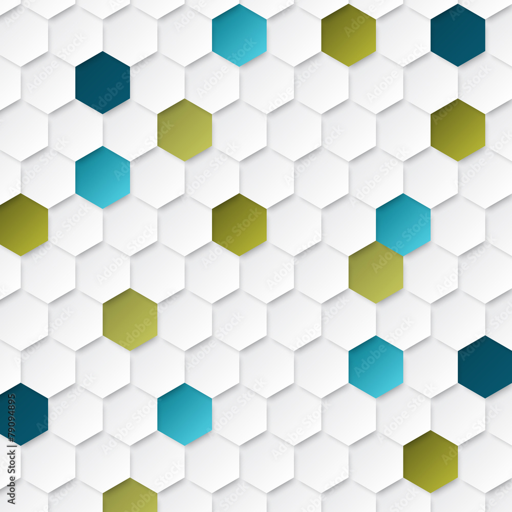 Poster abstract geometric background with hexagons.