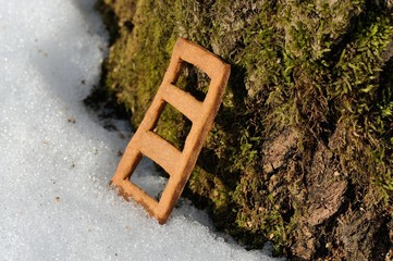 Lestvitsa, Russian rye festive spring cookie in snow