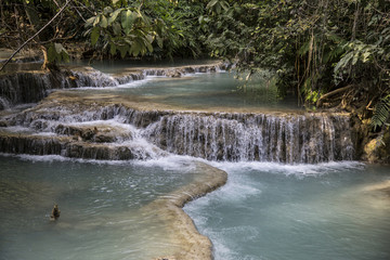 Laos, cascade in the forest