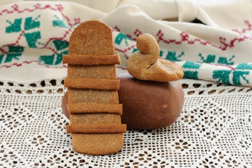 Lestvitsa and zhavoronok, Russian rye festive spring cookies on