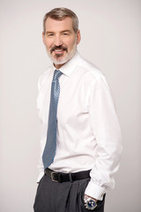 Confident businessman smiling