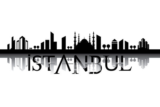 Vektör Şehir Manzara İstanbul