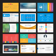 Vector set of modern creative business cards