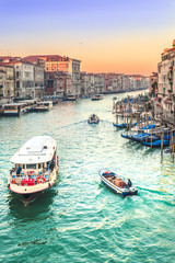 Life on the Grand Canal in Venice, Italy