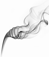 Abstract smoke isolated on white background