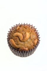 Banana cupcake with cashew nut