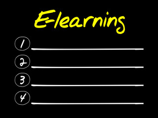 Obraz premium E-learning blank list, business concept