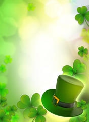 Saint Patrick's Day card with green hat