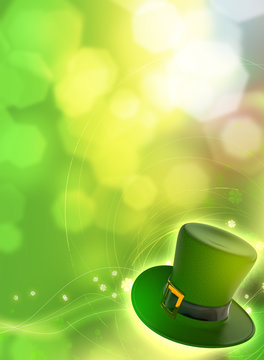 Saint Patrick's Day card with green hat