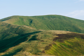 Mountain travel. Road.