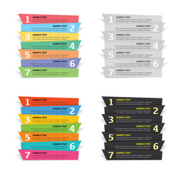 Set of vector title labes.