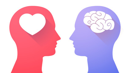 Head set with a brain and a heart