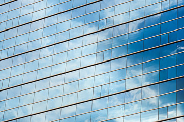modern glass office windows as background
