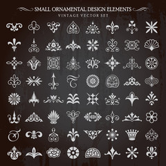 Small Ornamental Vintage Design Elements Page Decoration Vector