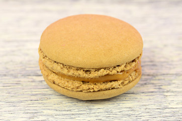 Close-up of flavoured macaron
