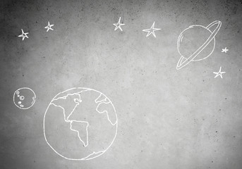 Drawn Earth planet