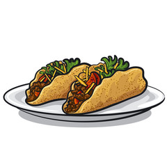 tacos on plate
