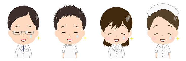 医者　看護師　嬉し涙