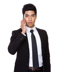 Businessman talk to cellphone