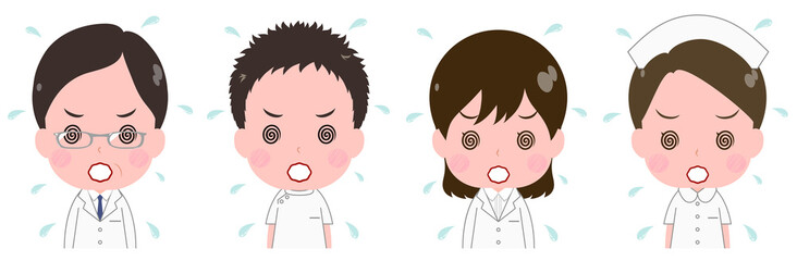 医者　看護師　緊張